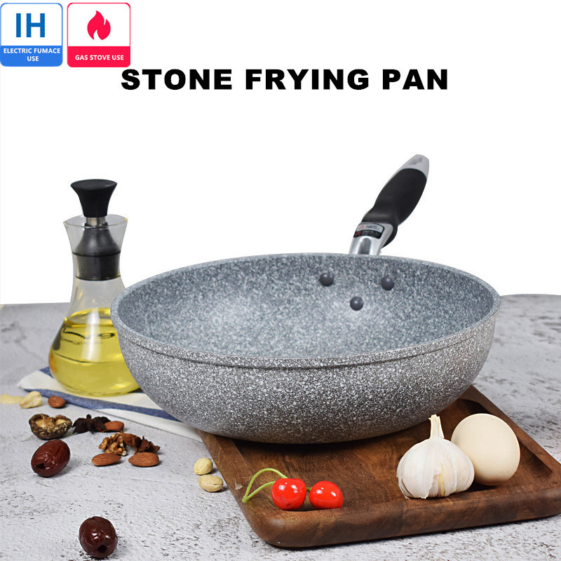 Home Cooking Cookbook - Non-Stick กระทะทนทานหินกระทะกระทะบ้านสเต็ก Skillet แพนเค้กทอดหม้อหุงข้าวแก๊สเตาชุดเครื่องครัวสําหรับห้องครัว