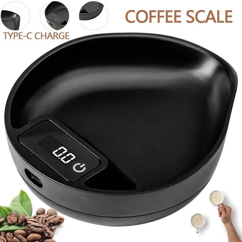 Home Cooking Recipes - แบบพกพามินิกาแฟอิเล็กทรอนิกส์ Scale Espresso เครื่องชั่งน้ําหนักถาดมัลติฟังก์ชั่ขนาดเล็ก Gram Scale
