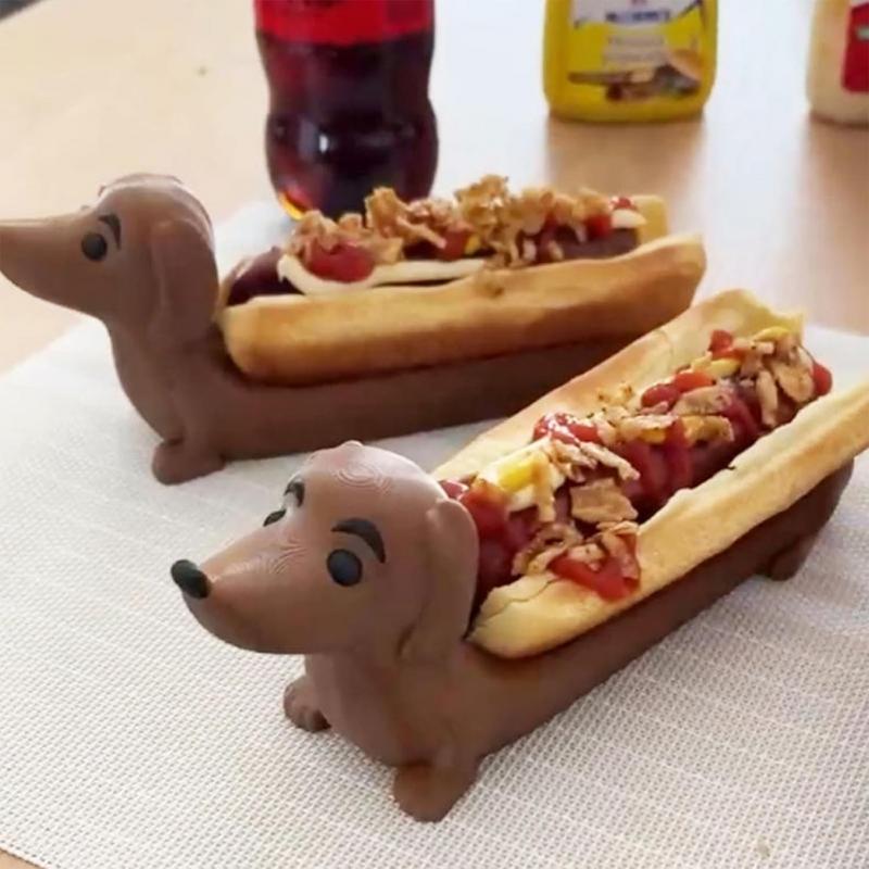 Home Cooking Recipes - Dachshund ถาดสุนัขร้อนซูชิเสิร์ฟถาดจานขนม Dachshund อาหารค่ํา Plat น่ารักรูปแซนวิชลูกสุนัขอาหารเย็น