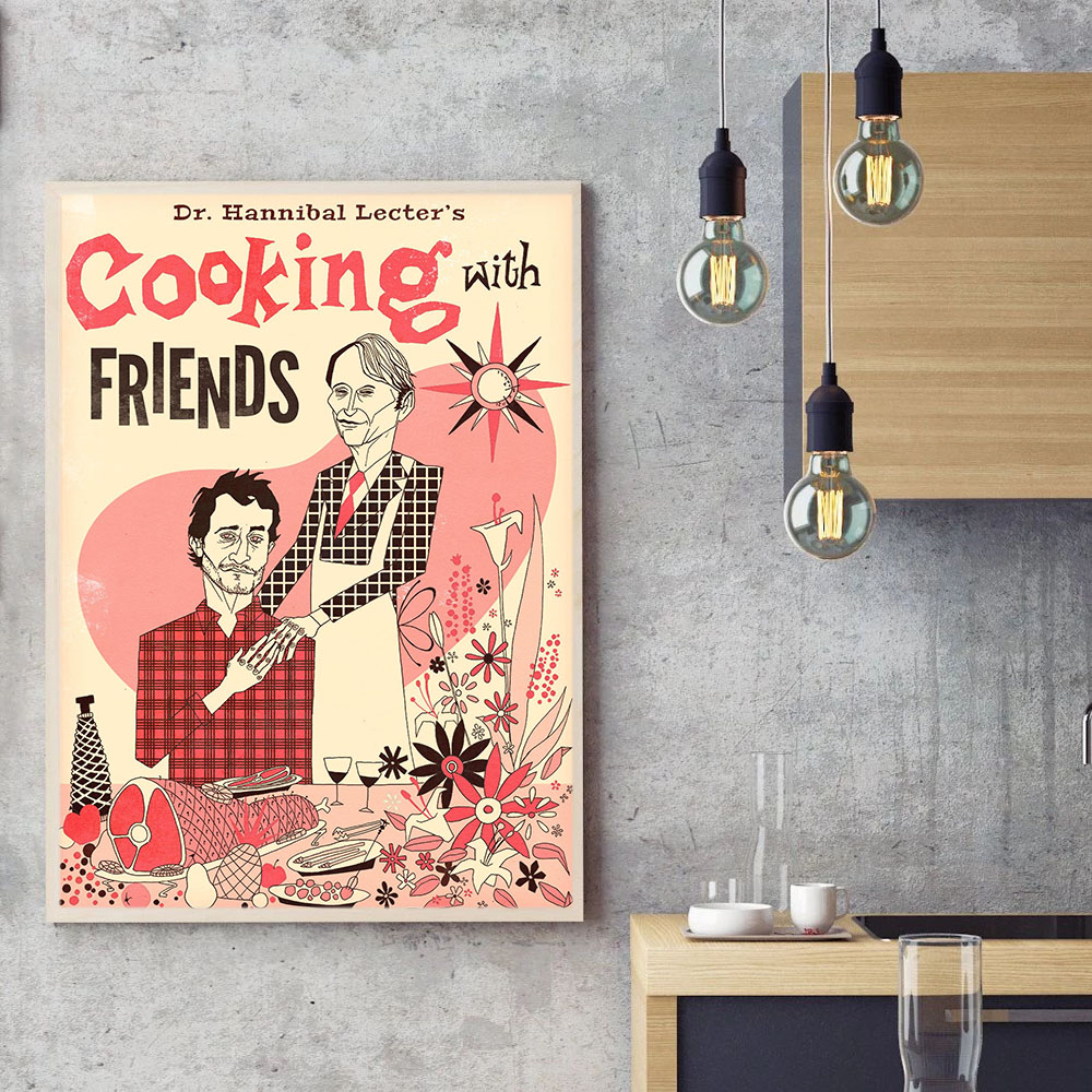 ห้องครัวภาพวาดผ้าใบ Hannibal C - Home Cooking Cookbook บทวิจารณ์และราคา